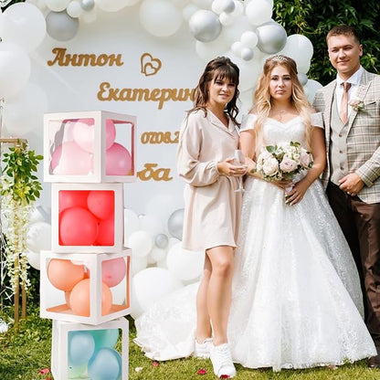 Baby Boxes with 30 PCS Letters, 4 Transparent Balloon boxes - Image 6
