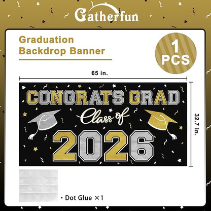2026 Graduation Party Plastic Backdrop - Image 2
