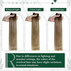 RUNATURE Clip in Hair Extensions Human Hair Balayage Clip in Human Hair Extensions for Women Soft Remy Natural Hair Straight 16 Inch 50g 3pcs #3/8/22 Walnut Brown to Blonde Balayage