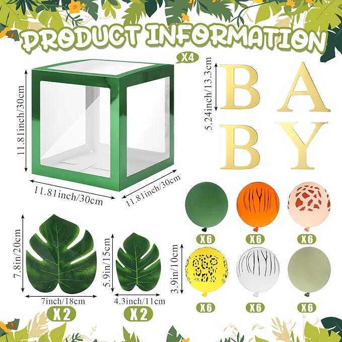 Gejoy Jungle Safari Baby Shower Party Decorations - Image 2