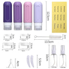 16 Pack Travel Bottles for Toiletries, Leakproof Travel Containers for Toiletries, TSA Approved Silicone Travel Accessories Squeezable Refillable 3oz for Shampoo Conditioner Lotion