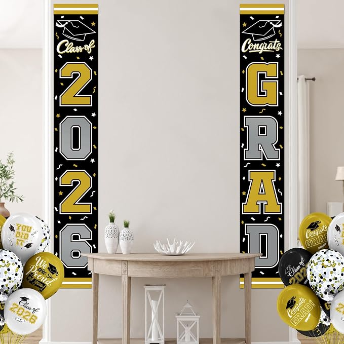 2026 Graduation Decorations, Congrats Grad Banner Backdrop - Image 4