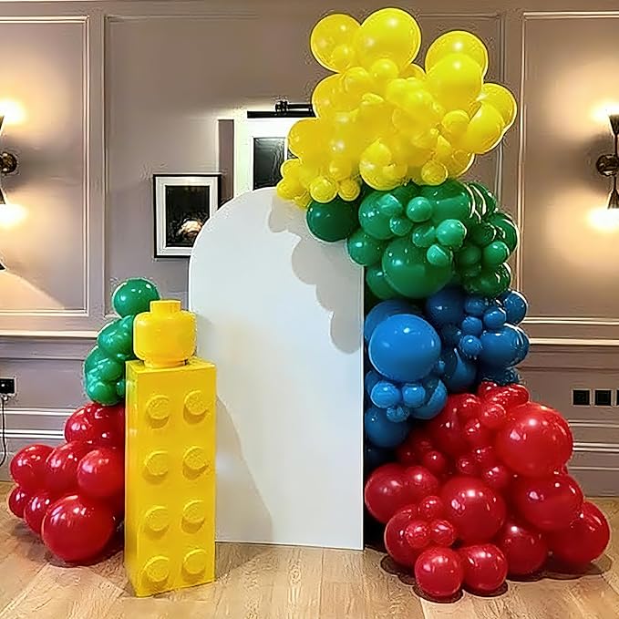 YMSZ Red Blue Green Yellow Balloons, Different Size, - Image 5