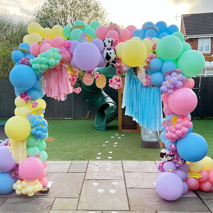 Pastel Balloons Garland Arch Kit, Rainbow Easter Party Balloons | Multicolor - Image 7