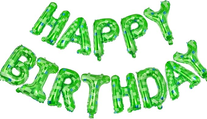 CANREVEL Happy Birthday Banner Decorations + Sign Balloons, by CANREVEL