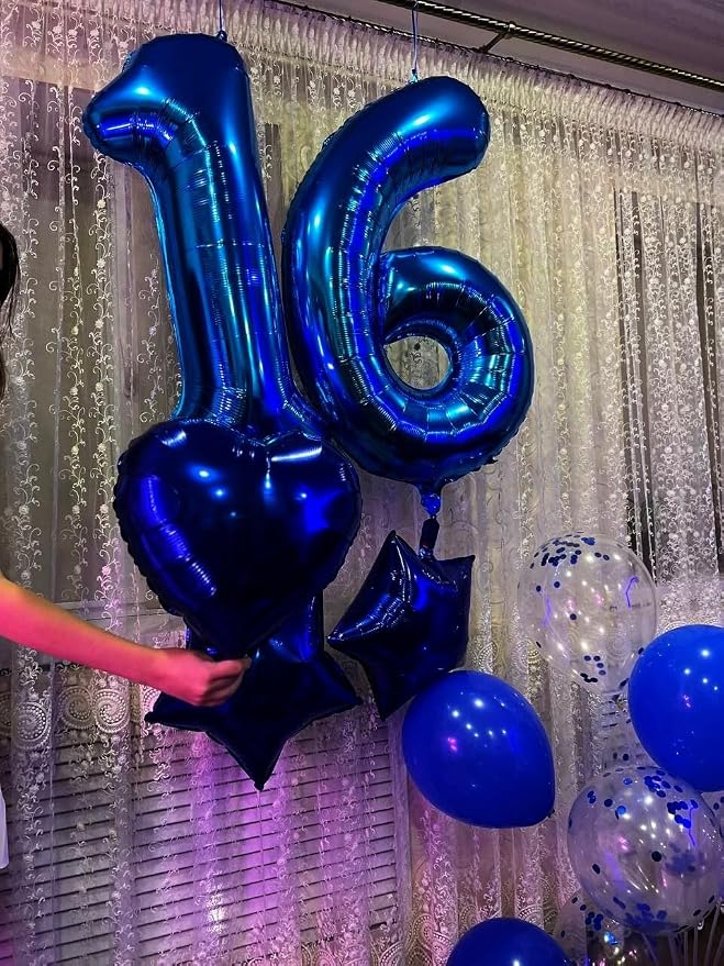 Night Blue Number 9 Balloon 40 inch, 9th Birthday Party Balloons Decorations | - Image 4