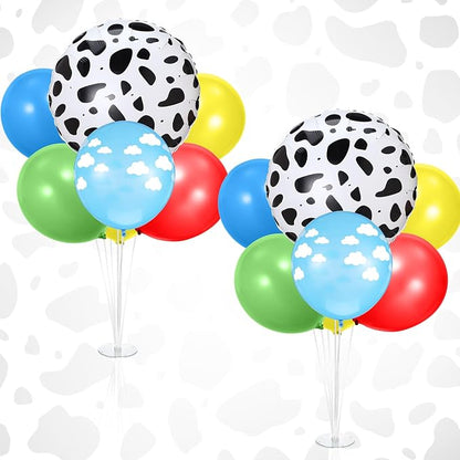 2 Sets Cartoon Birthday Party Decorations Table Centerpiece Red Yellow Blue by Charnoel