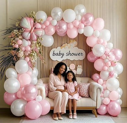 White Balloon Arch Garland Kit, Double Stuffed Beige Cream Balloons Pearl White - Image 6