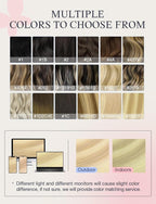 DOORES Invisi Edge Tape in Hair Extensions Real Human Hair, Drity Blonde Mixed Platinum Blonde 10 Injection Tape-ins with 10 Injection Tape-ins 50g 22 Inch, Injected Tape in