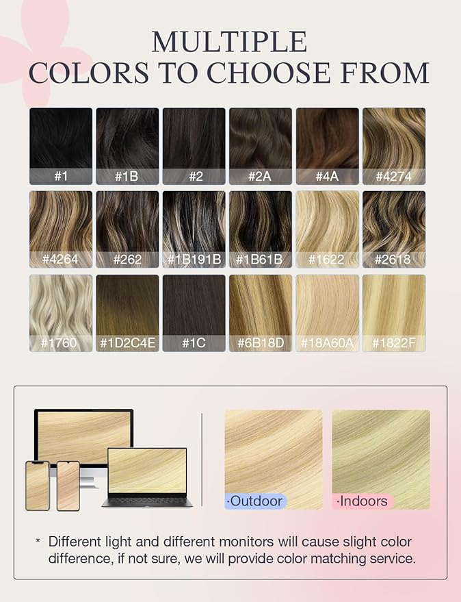 DOORES Invisi Edge Tape in Hair Extensions, Drity Blonde Mixed Platinum Blonde 10 Injection Tape-ins with 10 Classic Tape-ins 50g 24 Inch, Virgin Hair Injection Tape in Extensions