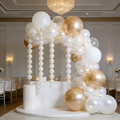 Pearl White Linking Balloons, Tails Balloon - Image 5