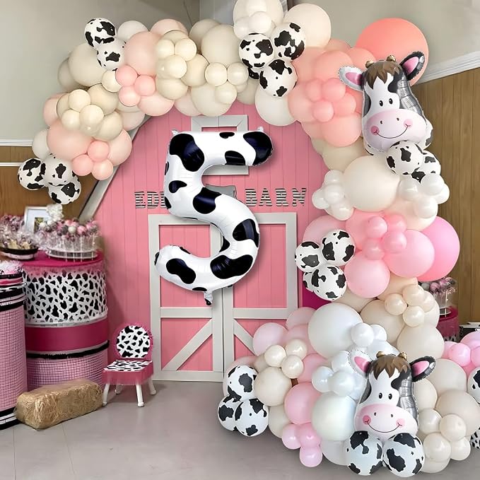 Cow Print Number Balloons, Large Foil Number 5 Balloon 40 Inch Cow Balloon - Image 4