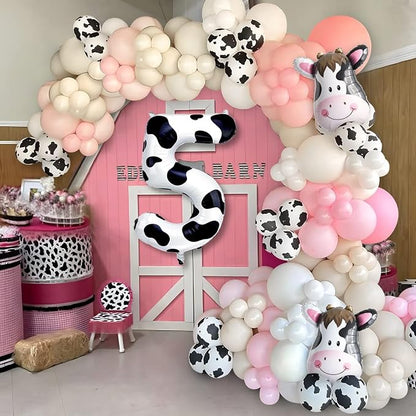 Cow Print Number Balloons, Large Foil Number 5 Balloon 40 Inch Cow Balloon - Image 4