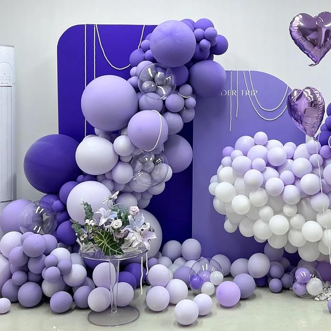 12 Inch Pastel Purple Balloons, Baby Shower, Graduate Party Decorations - Image 4