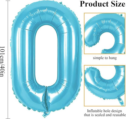 Number 70 Balloons for 70th Birthday Party Decorations, 0-100 Large No.70 - Image 2
