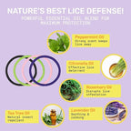 Hair Ties for Healty hair care - Infused with Essential Oils for Natural Prevention - Girls Hair Ties with Long-Lasting Protection - Safe & Non-Toxic Repellent Ties for Daily Use - (4-Pack)