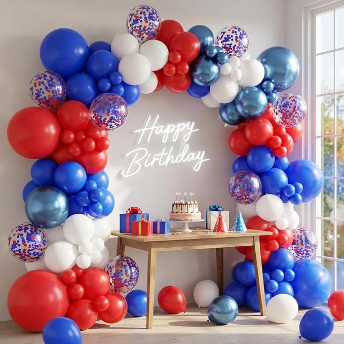 Red White and Blue Balloon Arch Kit - Image 4