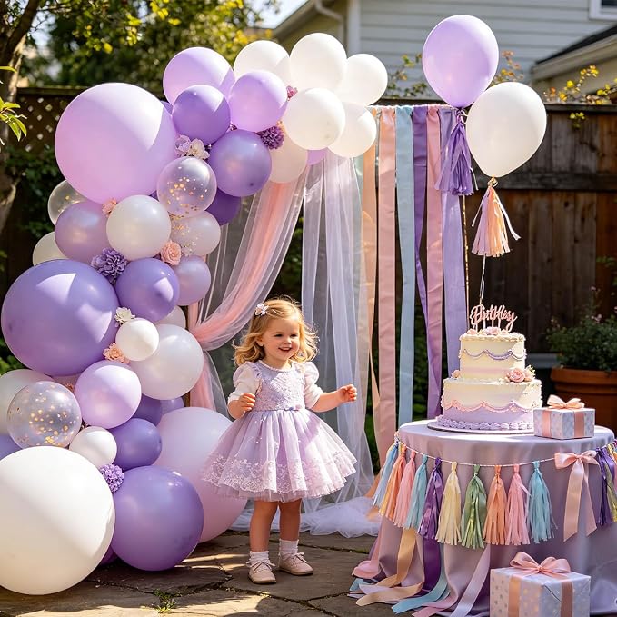 100pcs Pastel Purple Latex Balloons 12 inch | Lavender Light Purple Lilac - Image 3