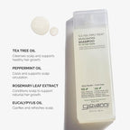 GIOVANNI Tea Tree Triple Treat Invigorating Shampoo - Cooling Peppermint, Eucalyptus & Rosemary, Helps Strengthen & Rejuvenate Hair & Scalp, Salon Quality, Paraben Free, Tea Tree Shampoo - 24 oz
