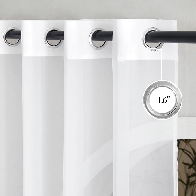 NICETOWN Bedroom Sheer Curtains 54 inch Length - Image 4