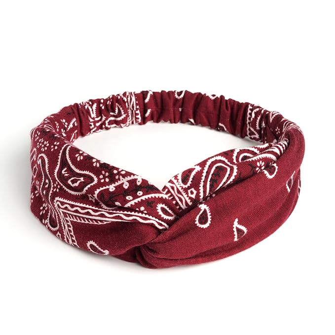 Elastic Knotted Headbands for Women Cloth Head Hair Bands for Women's Hair Non Slip Boho Wrap Twisted Hair Accessories