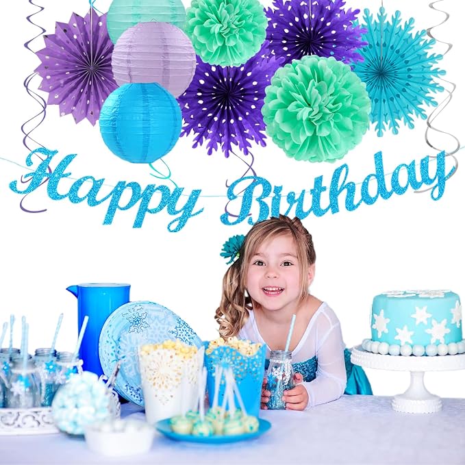 Winter-Wonderland Christmas-Snowflake Frozen Birthday Party-Decorations - Image 5