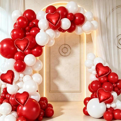 Red White Balloon Garland Arch Kit - Image 3