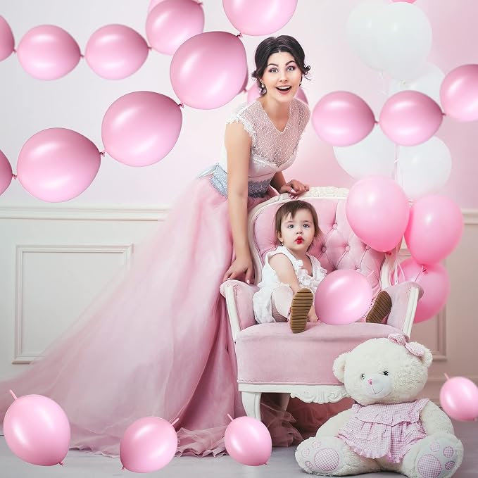 100 Pcs Link Balloon Quick Linking Latex Connected Balloons Linkable - Image 5
