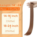 Full Shine Invisible Injected Tape in Hair Extensions Human Hair Color 330 Orange Virgin Injection Seamless Tape in Hair Extensions 10Grams 5PCS Straight Brazilian Extension 16 Inch for Cosplay