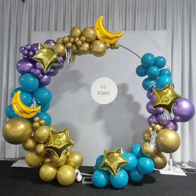144pcs Eid Mubarak Balloon Arch Kit, Ramadan Eid al-Adha Decorations | - Image 3