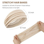AKTVSHOW Headbands for Women Non-Slip Head Band for Women’s Hair Wide Thick Sweat Hair Bands, Trendy Hair Accessories for Women's Yoga, Workout, and Fashion