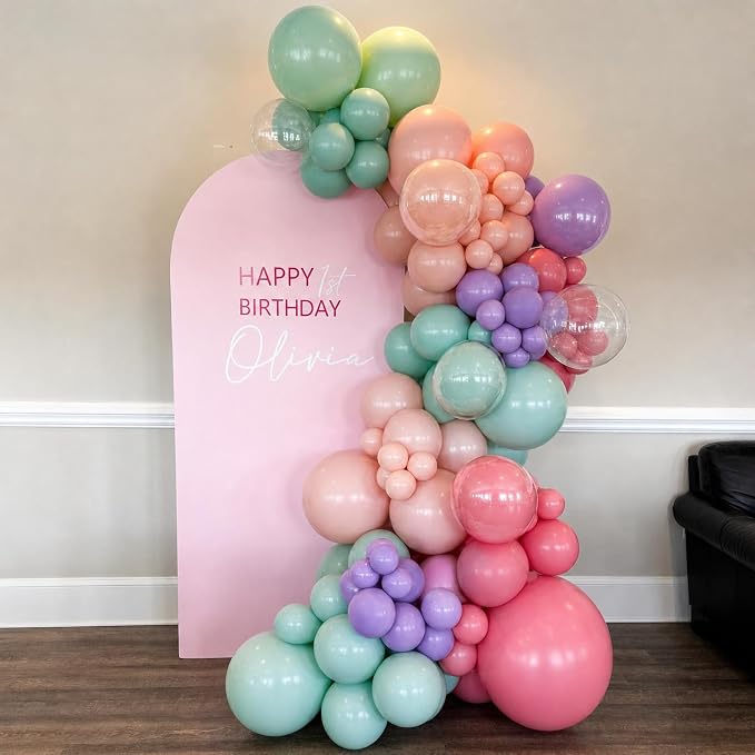 Boho Rainbow Balloons for Whimsical Baby Shower Birthday Party Decorations | - Image 4