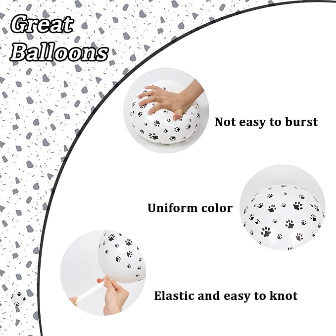 60pcs Paw Print Balloons 12inch - Image 3