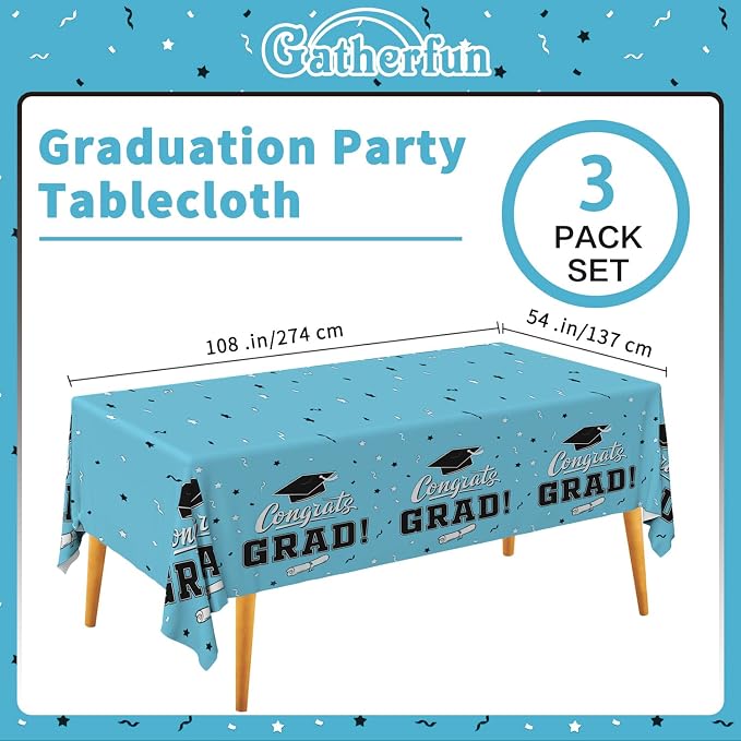 Graduation Party Decorations, Gongrats Grad Tablecover - Image 5