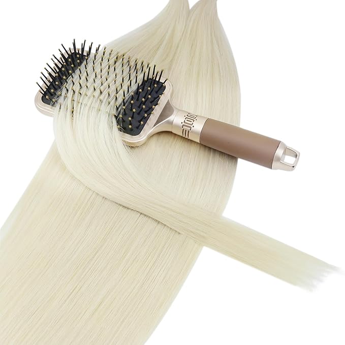 YoungSee U Tips Hair Extensions Human Hair Platinum Blonde Pre Bonded U Tip Blonde Hair Extensions Hot Fusion Real Hair Utip Extension Keratin Hair Extension Long Straight Add Length 22In 1G/S 50G