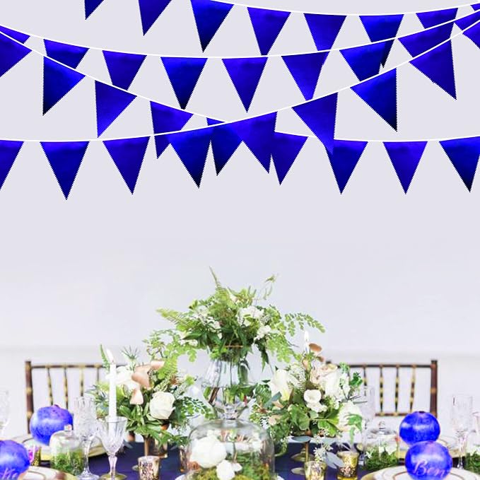 Royal Blue Triangle Pennant Banner Flag - Image 6