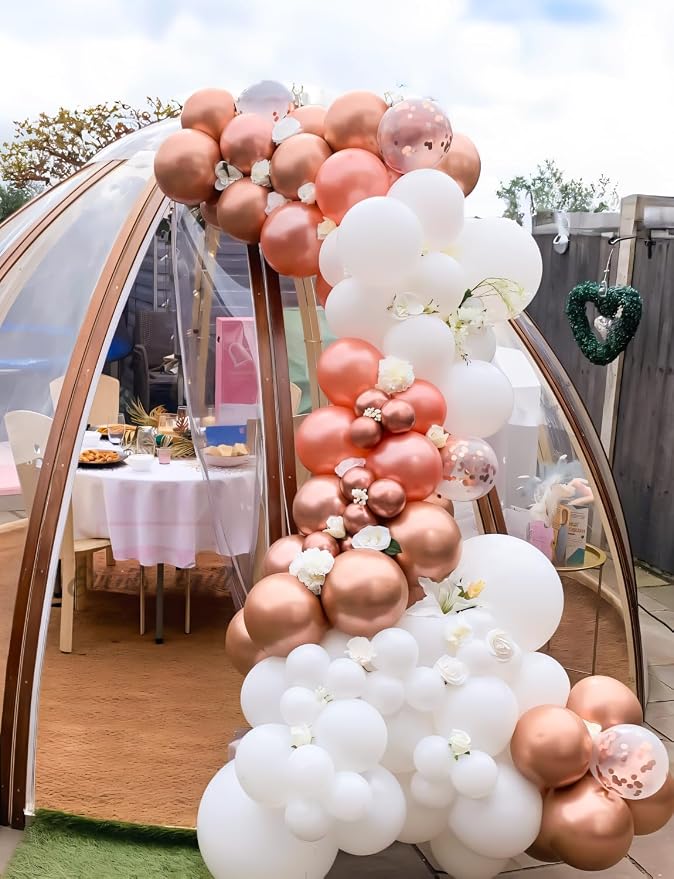 Rose Gold Balloon Garland Arch Kit, Women Birthday Party Decor | 134 Pcs Rose - Image 5