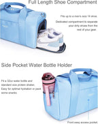 Gym Bag for Women Girls with Shoe Compartment & Wet Pocket - Duffle Bag for Travel Sports Fitness Workout Athletic, 19"-Medium, Blue