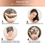 Heat Cap for Deep Conditioning, Ingeware Thermal Cap for Hair Steamer Cap for Natural Hair Portable Electric Heat Hair Spa Cap for Home Use Pattern (Leopard Print)
