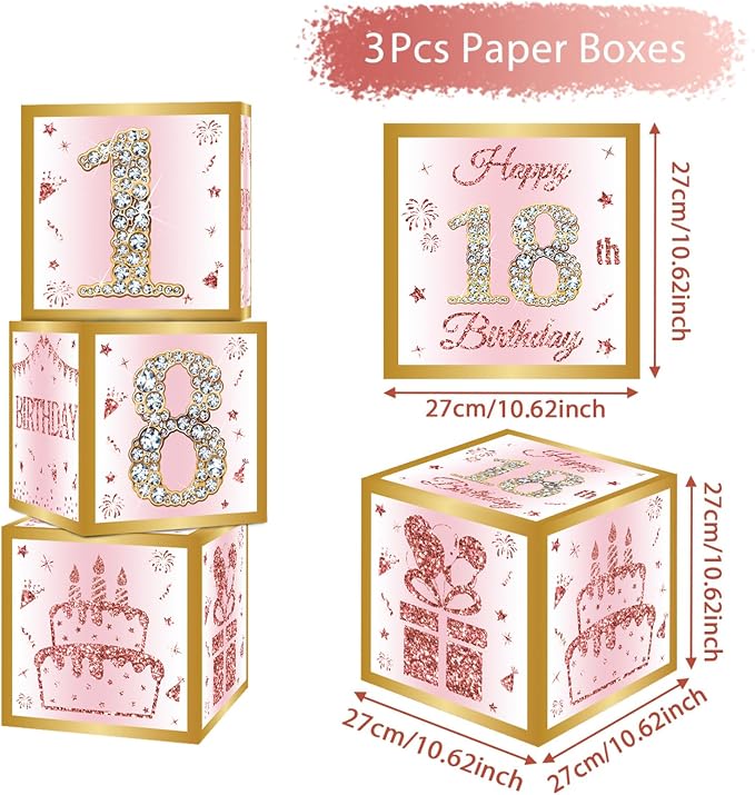 DataMoon 18th Birthday Decorations Boxes - Image 4