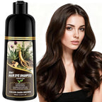 Dark Brown Hair Dye Shampoo,Gray Hair Cover up Herbal Semi-Permanent Hair Color Shampoo for Women Men