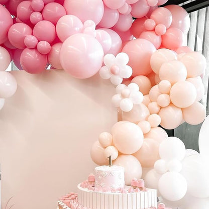 Dusty Pink Balloon Garland Double Stuffed Blush Pink Balloons Baby Pink Latex - Image 4