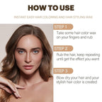 Temporary Hair Color Wax,Hair Spray Color, Hair Wax Color 4.23 oz, Easy Washout Temporary Hair Dye for Halloween,Cosplay, Party (Brown, 4.23)