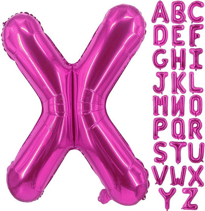 Lovoir 40 Inch Large Hot Pink Letter X Balloons Big Size Jumbo Mylar Foil by Lovoir