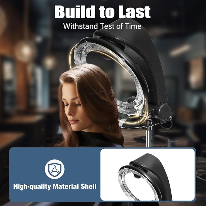 Professional 3-in-1 Orbiting Infrared Hair Dryer & Steamer, Adjustable Height Color Processor Salon Drying Perming Machine with 360° Rotation & Digital Display for Hair Care & Styling