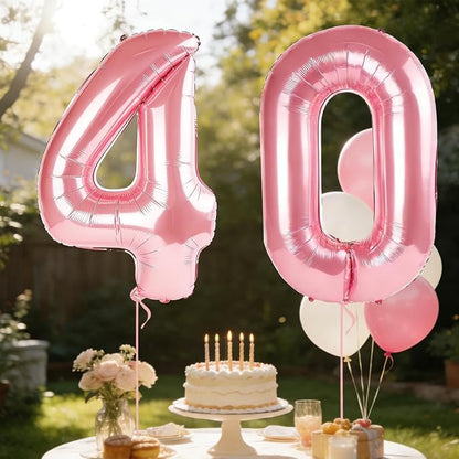 40 Inch Number 40 Balloons for 40th Birthday Party Decorations, 0-100 Jewelry - Image 3