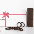 60 Pcs 2 Inch Brown No Damage Hair Ties for Women Thick Hair, Large Soft Seamless Nylon Fabric Elastic Hair Ties Ponytail Hair Holders Hair Elastics Hair Band for Women
