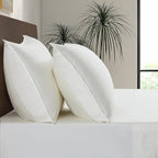 Luxury Bamboo Market | Queen Envelope Pillowcase Set | 100% Viscose Made from Bamboo | Organically Grown | Ultra Soft | Cooling | 2pcs [Opulent Ivory]