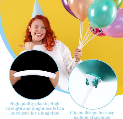 JJUNW 20 Pcs Balloon Sticks, Long Plastic Balloon Sticks - Image 3
