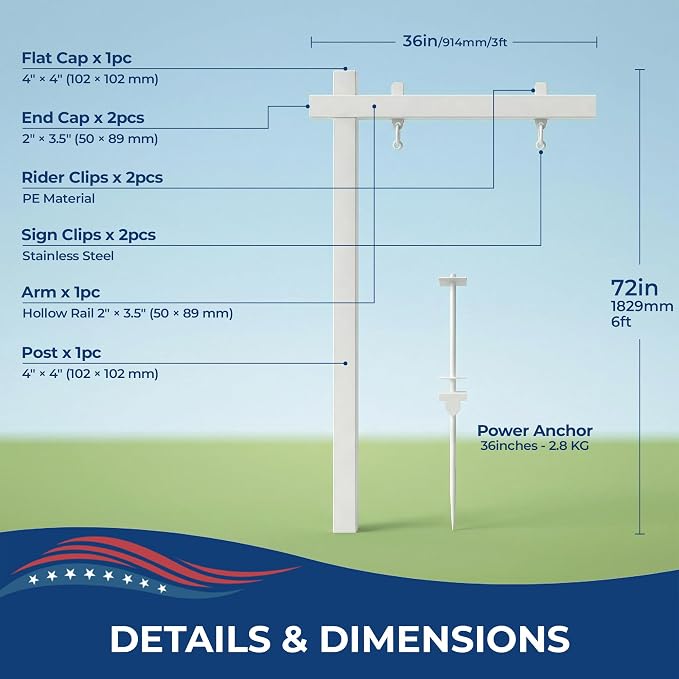 Custom Real Estate Sign Post By DC – Yard Sign Holder - Image 6